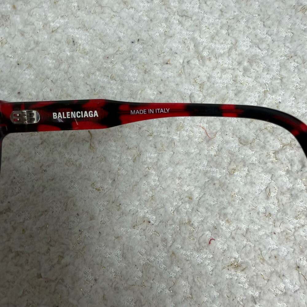 Balenciaga BB0213O 003 Red Tortoiseshell Cat Eye Eyeglasses 53-17-135 Seller Own - Picture 4 of 13